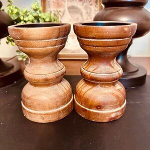 Elegant Wooden Candle Holders